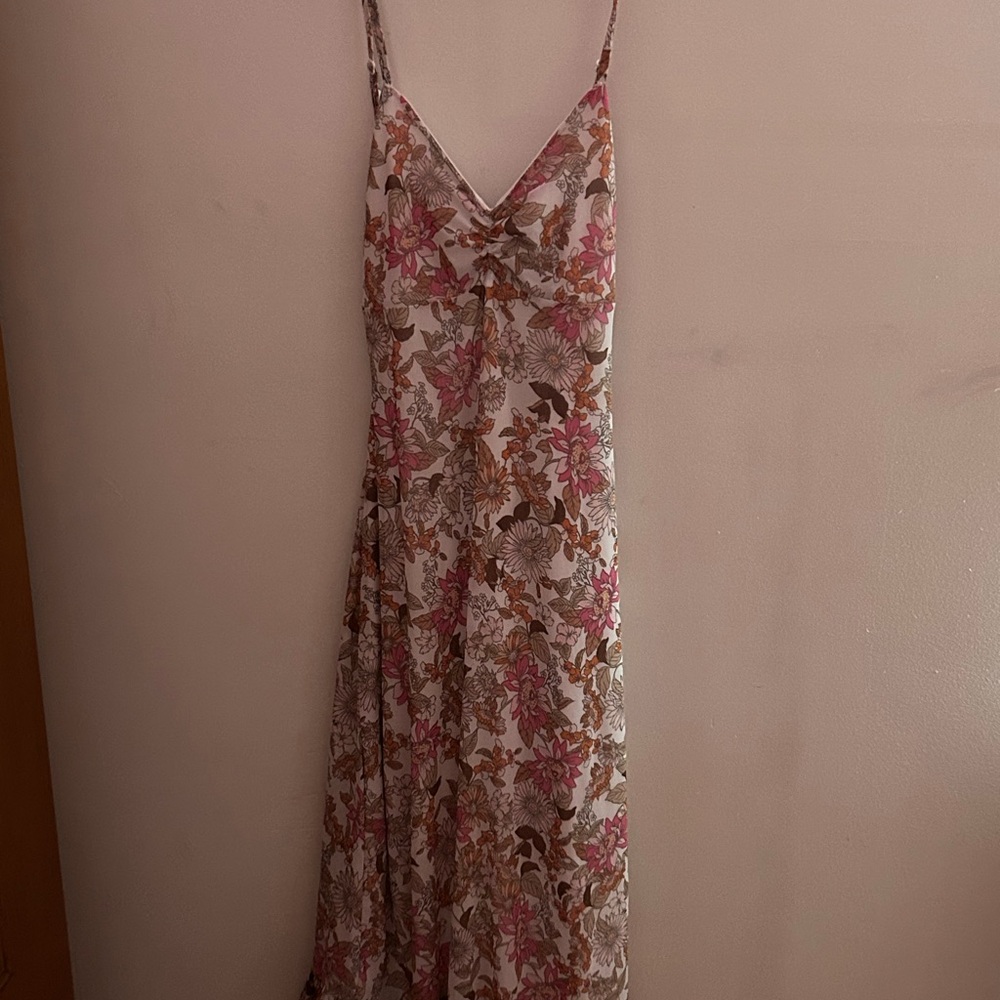 Floral Maxi Dress in Pink and White